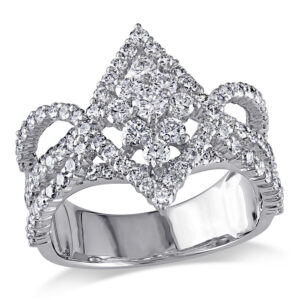 Amour 18KW 1-7/8ct TDW Diamond Ring, G-H-I SI, prong set diamonds JMS005587-0500