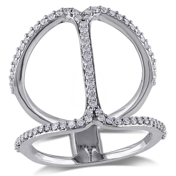 Amour 3/8 CT Diamond TW Fashion Ring 14k White Gold GH SI