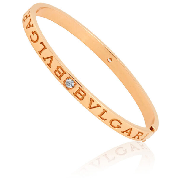 Bvlgari Bvlgari Ladies 18 Kt Rose Gold Bangle Bracelet, Size S