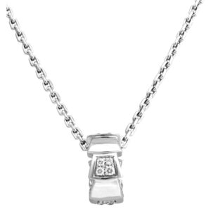 Bvlgari Serpenti Viper 18k White Gold 0.2 CT Necklace