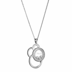 Chopard Ladies Happy Dreams 18k White Gold Diamond Necklace