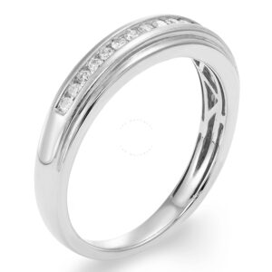 CYA K Certified Diamond Men's Ring 1/4ct 14k White Gold R123907w-9.5 Size 9.5