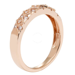 CYA K Certified Diamond Wedding Ring 0.25ct 14k Rose Gold R124104R-8.5 Size 8.5