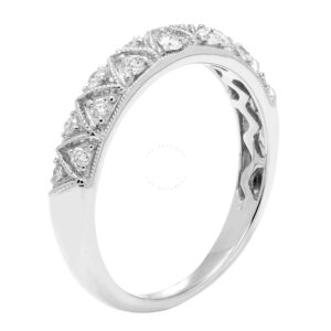 CYA K Certified Diamond Wedding Ring 0.25ct 14k White Gold R124101W-9.5 Size 9.5