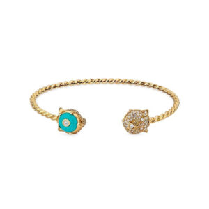 Gucci 18K Yellow Gold Le Marché des Merveilles Reversible Bracelet