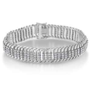 Haus of Brilliance 14K White Gold 5 ct TDW Multi Row Diamond Bracelet (H-I,I1-I2)