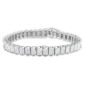 Haus of Brilliance 14K White Gold 5ct TDW Diamond Tennis Bracelet (H-I, SI2-I1)