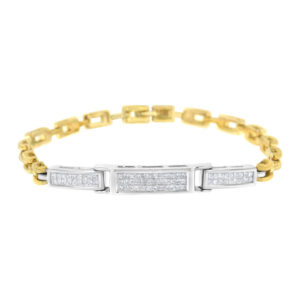 Haus of Brilliance 14K Yellow and White Gold 1 ct TDW Diamond Tennis Bracelet (H-I,SI1-SI2)