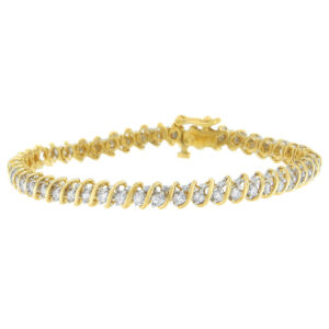 Haus of Brilliance 18K Yellow Gold 2ct. TDW Diamond Spiral Link Bracelet (I-J, I1-I2)