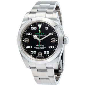 Men's Air-King Stainless Steel Black Dial Watch