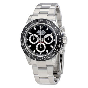 Men's Cosmograph Daytona Chronograph Stainless Steel Rolex Oyster Black Lacquer, Dial Watch