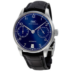 Men's Portugieser Alligator Leather Blue Dial Watch