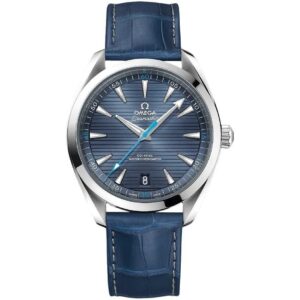 Men's Seamaster Aqua Terra (Alligator) Leather Blue Dial Watch