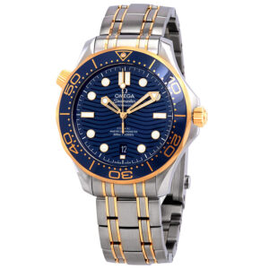 Men's Seamaster Stainless Steel with 18kt Yellow Gold Blue Dial Watch