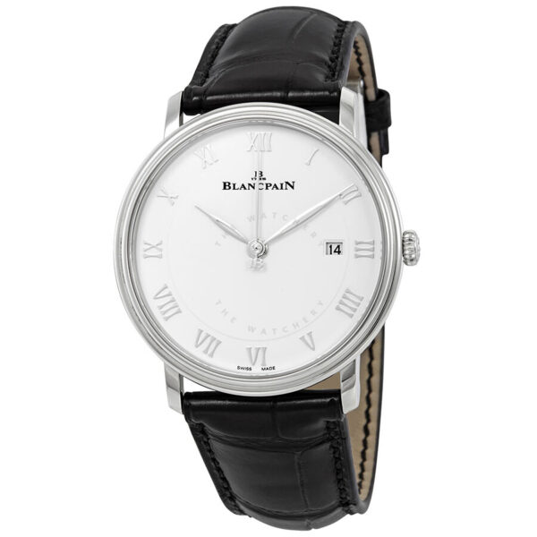 Men's Villeret (Alligator) Leather White Dial Watch