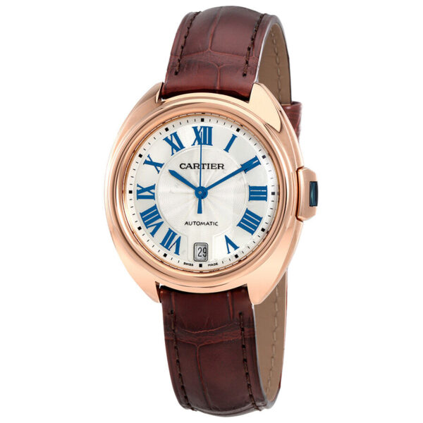 Women's Cle (Alligator) Leather Flinqué Sunray Dial Watch