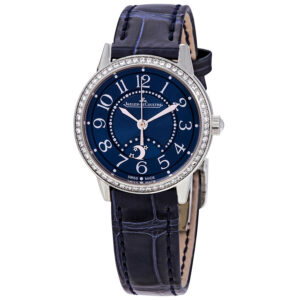 Women's Rendez-Vous Night & Day Small Leather Blue Sunray Dial Watch