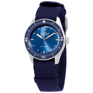 Men's Bathyscaphe Fabric NATO Blue Dial Watch