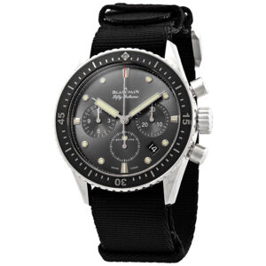 Men's Fifty Fathoms Chronograph Nylon NATO Meteor Grey Dial Watch